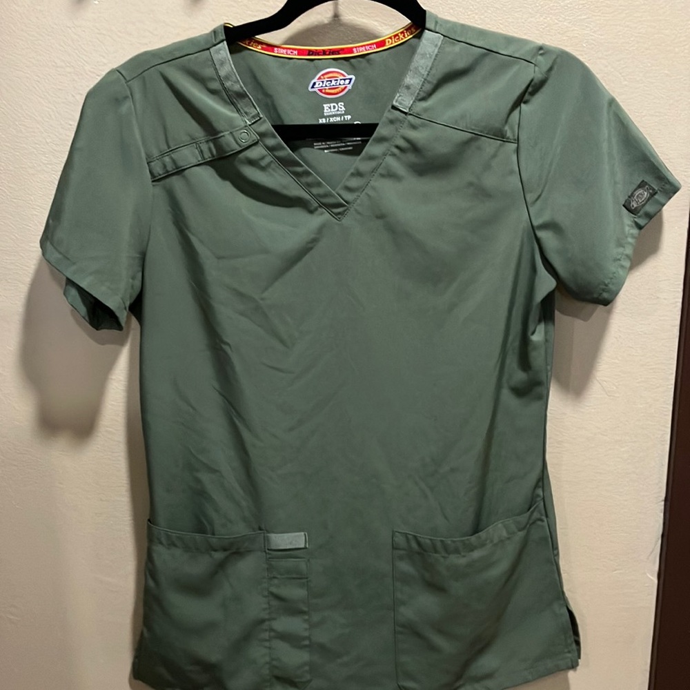 Sage green scrub top